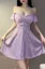 Purple Glitter Sweetheart Mini Dress