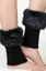 Black Faux Fur Leg Warmers