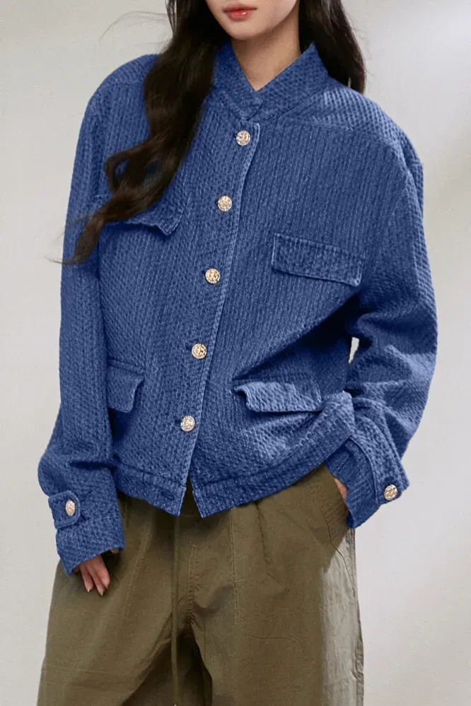 Blue Button Down Denim Jacket - Image 1