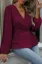 Wine Fitted V-Neck Blazer