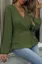 Olive Fitted V-Neck Blazer