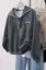 Dark Grey Typography Half-Zip Sweatshirt