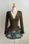 Brown Fitted Lace-Insert Top