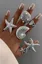 Silver Set Of 6 Elegant Rings