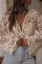 Off White Lace V-Neck Top