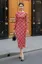 Red Plaid A-Line Midi Dress