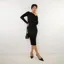 Black Solid Midi Dress