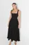 Black Solid Fit And Flare Dress
