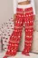 Red Graphic High Rise Pants