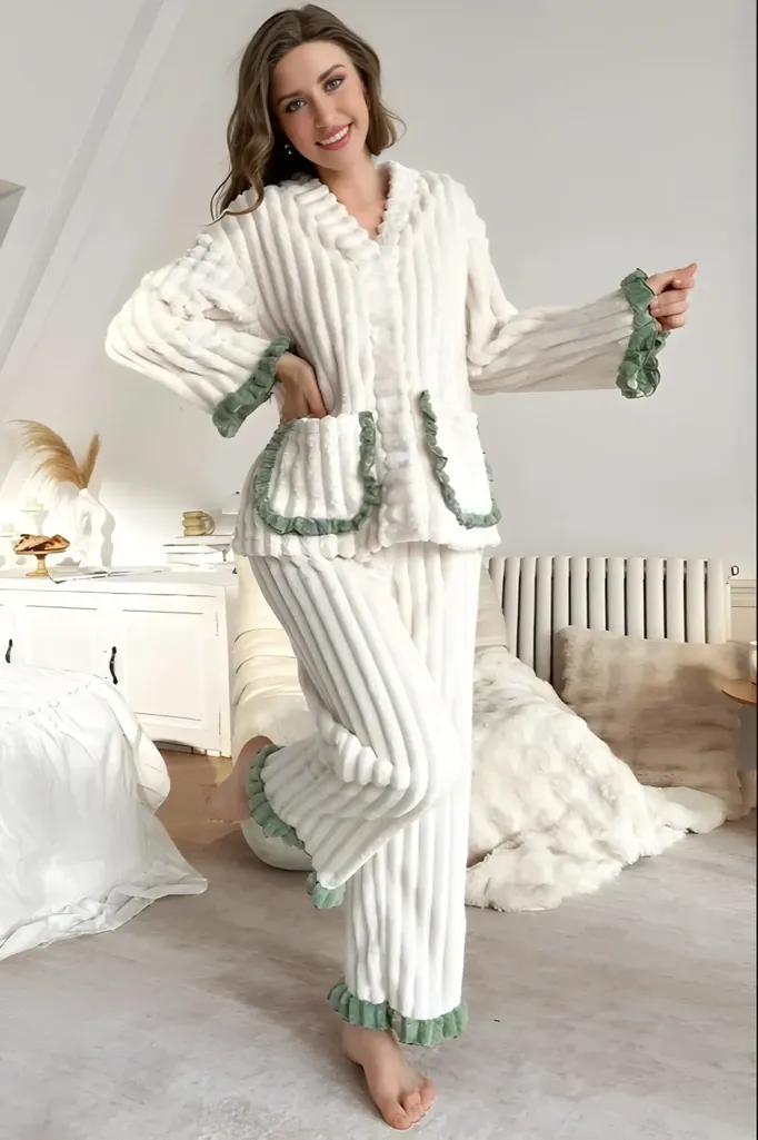 Olive Textured Lounge Set - Image 1