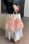 Light Pink Faux Fur Handbag