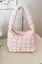 Light Pink Solid Quilted Shoulder Bag