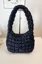 Black Solid Quilted Shoulder Bag