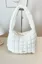White Solid Quilted Shoulder Bag