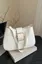 White Pu Buckle Shoulder Bag
