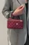 Wine Quilted Zipper Bucket Bag