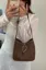 Dark Brown Solid Flap Hobo Bag