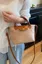 Beige Flap Crossbody Hand Bag