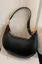 Black Solid Pu Shoulder Bag
