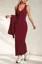 Wine Bodycon Maxi Dress With Sweater