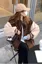 Brown Oversized Buttoned Varsity Jacket