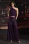 Purple Sequined Mid Rise Trousers
