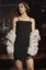 Black Solid Square Neck Mini Dress