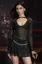Black Lace Sheer Cutout Neck Top