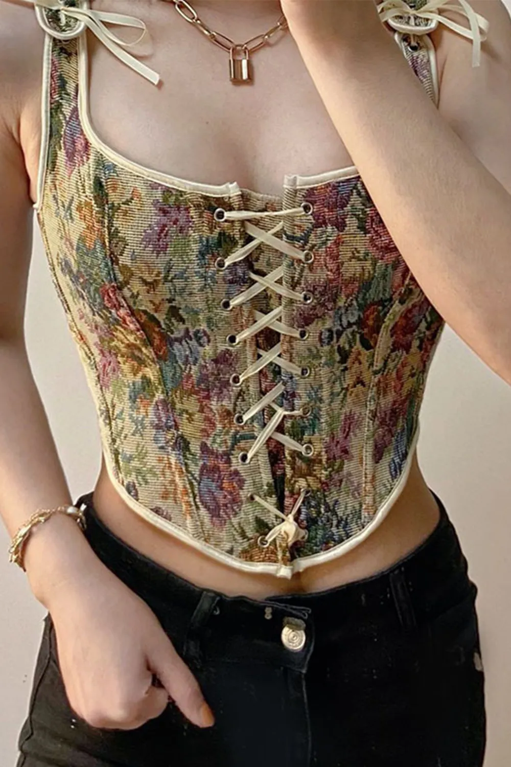 Criss Cross Corset Top - NEWME