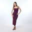 Burgundy Solid Strappy Maxi Dress