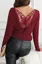 Maroon Solid Lace Insert Top