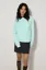 Light Green Solid Collar Neck Sweatshirt