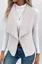 Off White Front Open Lapel Collar Vest