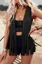 Black Fringe Studded Top