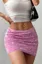 Light Pink Sequin Mini Skirt