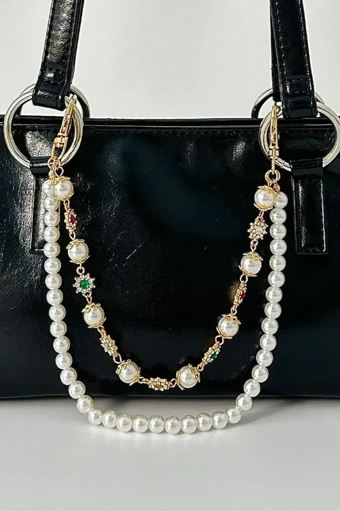 Multicolour Pearl Elegance Bag Charms - Image 1