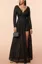 Black Sequined Slit Maxi Dress