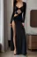 Black Cut Out Slit Maxi Dress