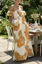 Yellow Floral Off-Shoulder Maxi Dress