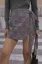 Navy Blue Ethnic Print Wrap Mini Skirt