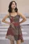 Rust Ethnic Print Mini Dress