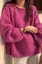Pink Solid Round Neck Sweater