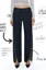 Dark Blue Mid Rise Slit Jeans