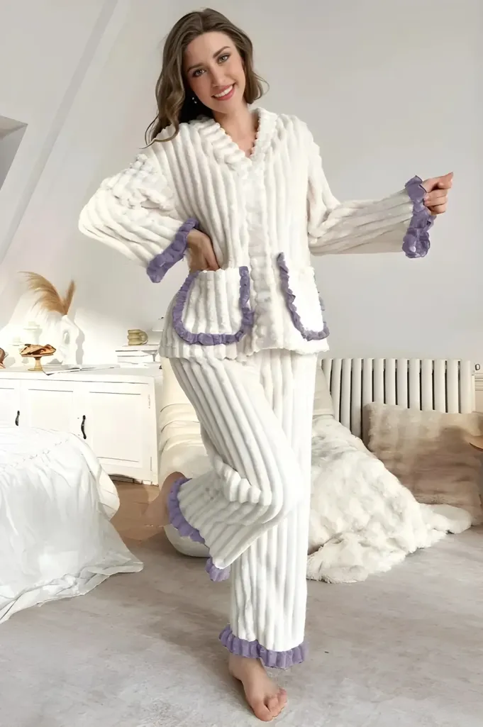 Light Purple Textured Lounge Set - Image 1