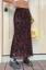 Dark Brown Floral Maxi Mermaid Skirt