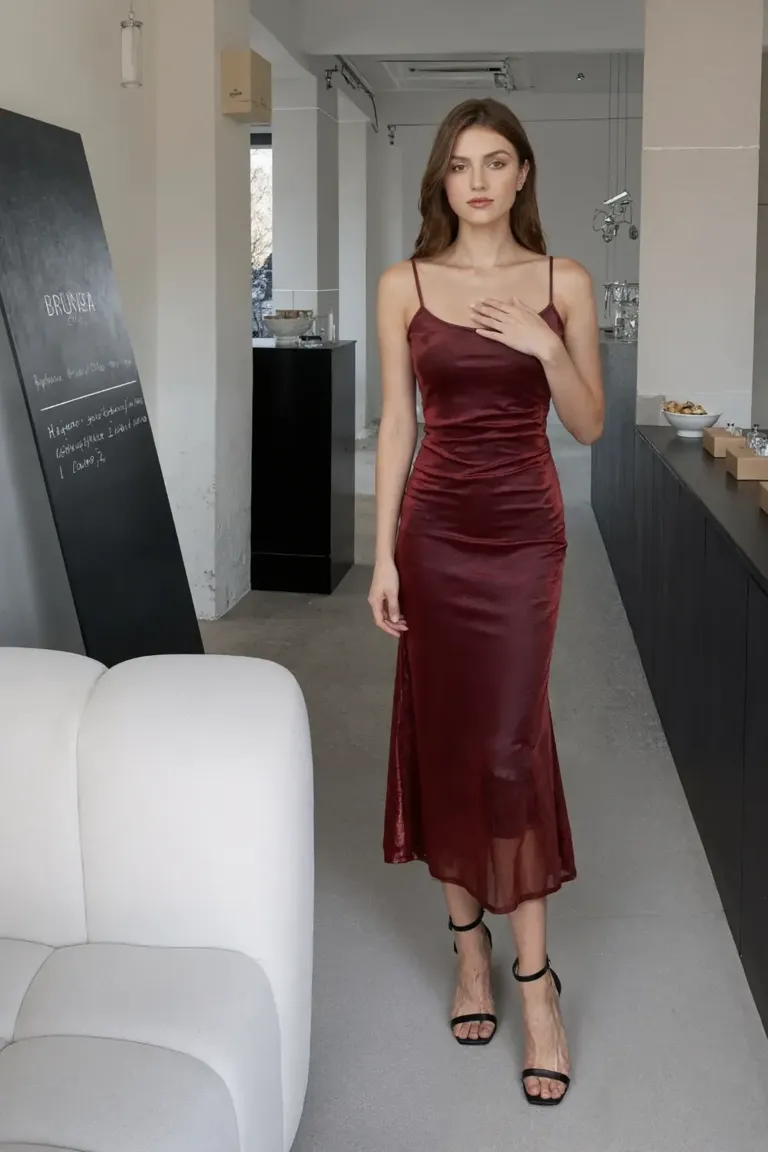 new me red dress Red Draped Detail Mini Dress