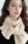 Cream Solid Winter Scarf