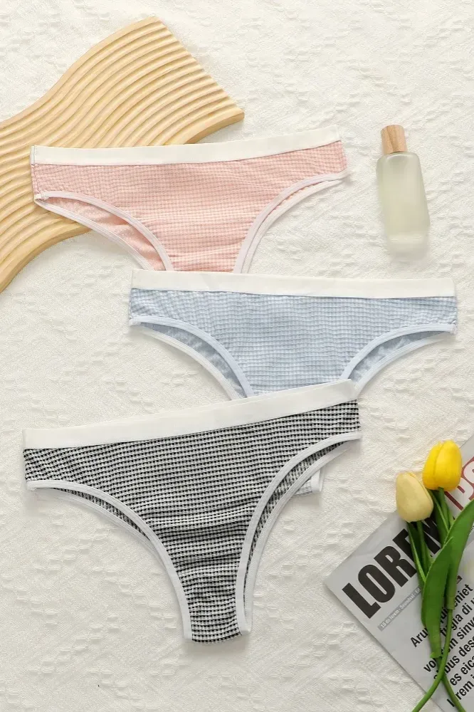 Multi Color Set Of 3 Mid-Rise Panties - Image 1