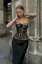 Black Lace Tube Neck Corset Top