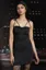 Black Rhinestone Strap Mini Dress